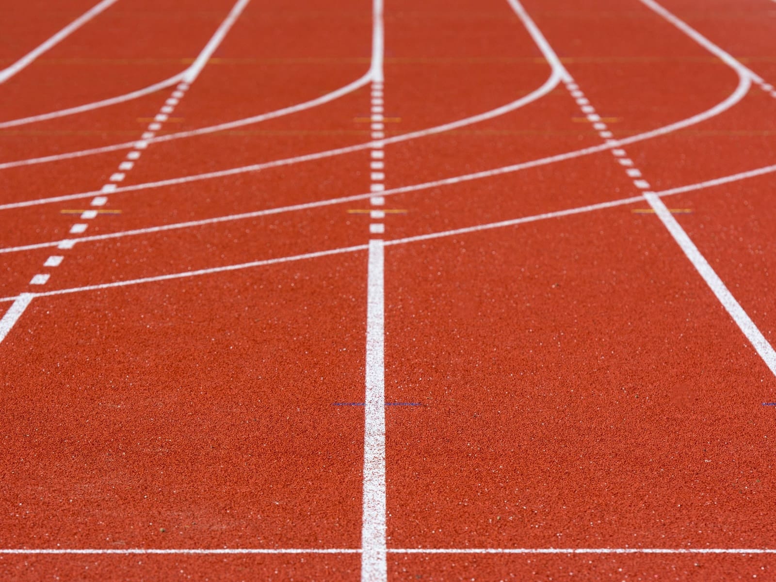 Empty running-track lanes
